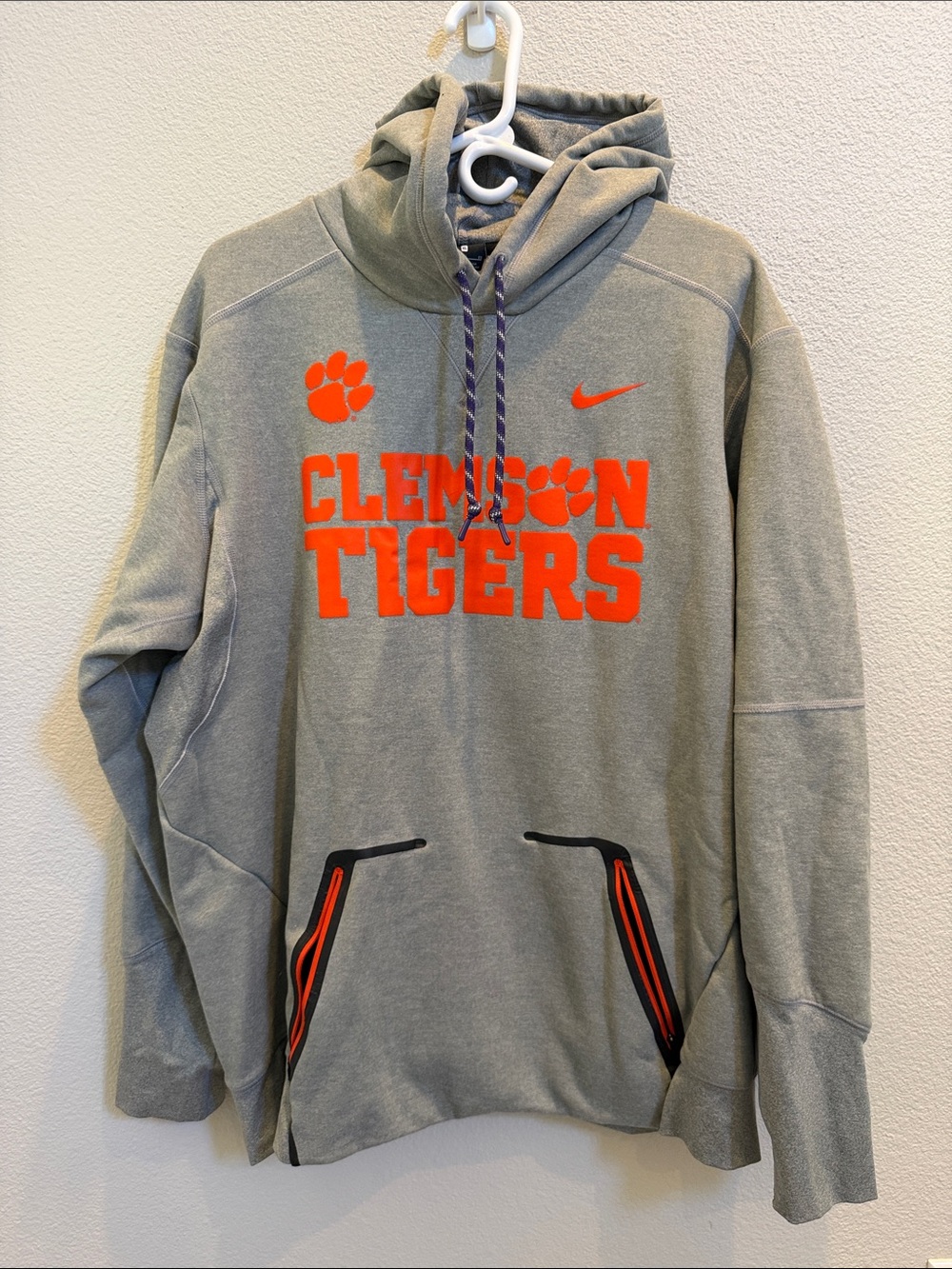 Clemson Tigers Nike Men’s DRI-FIT Gray Hoodie